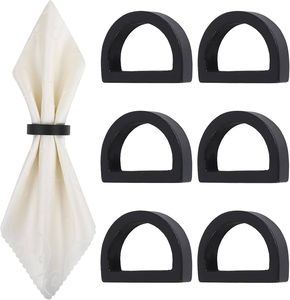 Anneau de serviette en fer de luxe, design personnalisé, haute qualité, en stock, écologique, décoration de table pour mariage et Noël - Product Image 1