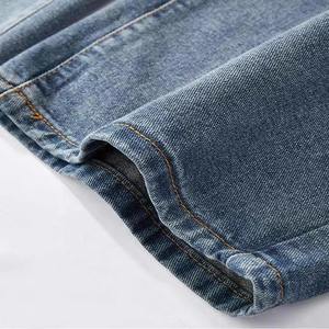 Pantalones Vaqueros de Mezclilla para Hombre, Ajustados, Elásticos, Estilo Urbano, Ligeros, Duraderos, Lavado Azul, Fabricante Mayorista - Product Image 4