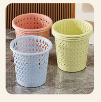 WBS001 Nouveau style de poubelle en plastique, corbeille creuse épaissie pour la maison, le salon, le bureau et le dortoir, corbeille en gros