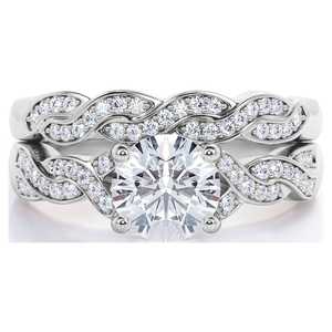 Bagues fines en or 14K 1.25 Carat Diamant Moissanite original 18K Or blanc Argent plaqué rhodium Fêtes de mariage classiques - Product Image 3