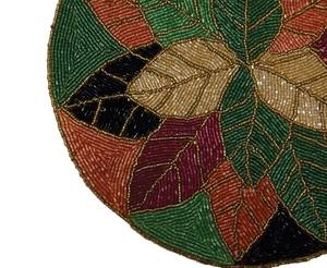 Napperon perlé Chargeur rond fait à la main pour salle à manger de luxe et décor de vacances Pièce unique perlé à la main, napperon, pendaison de crémaillère - Product Image 3