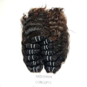 Extensiones de Cabello Humano Virgen Indio Natural Negro, Ondulado Profundo, Sin Procesamiento Químico, Paquetes Ondulados, Cabello Elegante - Product Image 6