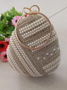 Nueva llegada impresionante hecho a mano en relieve perla pesada trabajo multicolor nupcial noche embrague monedero mujer monedero con brazalete adjunto - Product Image 2