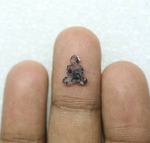 0.76 ct. Sel et poivre naturels en vrac gris plat bouddha tranche de diamant, bijoux en diamant pour elle - Product Image 4