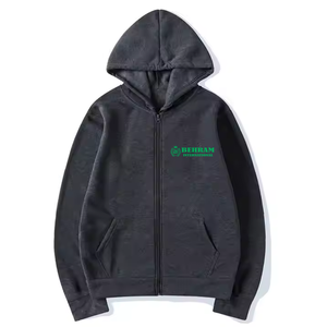 Sudadera con Capucha de Felpa de Color Verde Oliva de Lujo, con Cierre y Logotipo Personalizado, Unisex, Gruesa, 100% Algodón, Tejido Francés de Secado Rápido - Product Image 1