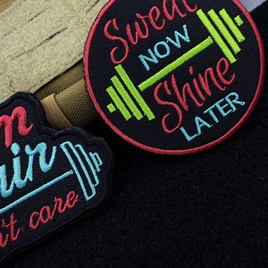 Fitness Embroidered Cloth <b>Patch</b> Accessory Sew-On for Velcro Outdoor Backpack <b>Morale</b> Badge Iron-On for Hat Use Weightlifting - Product Image 4