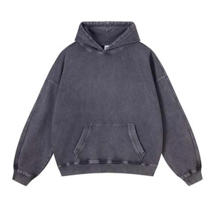 Sudaderas con Capucha de Corte Regular, Estilo Vintage, Lavado Ácido, para Hombre, 100% Algodón, Forradas, Técnica Puff, Bordado 3D, Impresión Digital de Invierno, Lavadas - Product Image 5