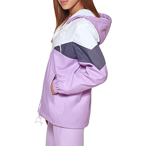 Chaqueta cortavientos personalizada OEM con cremallera completa para hombre, chaqueta cortavientos de secado rápido impermeable de manga larga con capucha para deportes al aire libre Ronpex - Product Image 3