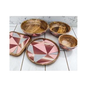 ชามไม้ทรงรี3ชุดชามไม้สำหรับโต๊ะอาหารดีไซน์น่าดึงดูด - Product Image 4