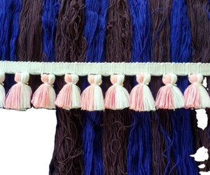 DECOR BEAUTIFUL Textile Accessories Tassel Fringe Trim Home Wholesale 5yards/lot <b>Bead</b> Tassels Trim Lace Fringe - Product Image 1