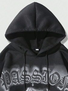 Sweat à capuche personnalisé imprimé pour hommes fermeture éclair complète en tissu respirant et confortable polaire de coton/polyester - Product Image 3