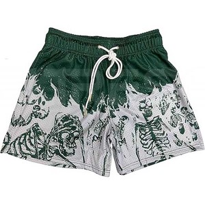 Pantalones cortos de verano para hombre de alta calidad, cómodo diseño gráfico frontal plano, última ropa de calle con estilo informal con cordón - Product Image 3