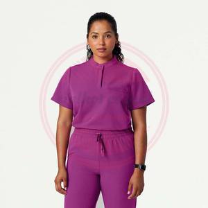 Camisetas elásticas de algodón de alta calidad de manga larga con cuello redondo para su uso diario en el hospital - Product Image 4