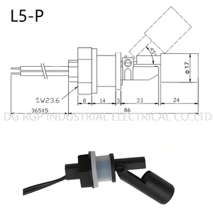 Interruptor de flotador de montaje lateral M12 PP Sensor de nivel de agua líquida Interruptor de pico de pato horizontal para dispositivos de alta temperatura - Product Image 3