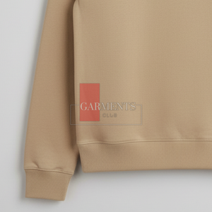 Sudadera de Cuello Redondo con Media Cremallera/Cierre de Cremallera para Hombre |   Sudadera Casual de Algodón con Forro Polar, con Logotipo Personalizado, OEM ODM, para Invierno - Product Image 4