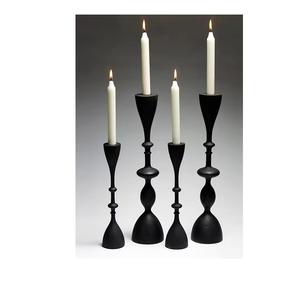 Black Finished Luxury Quality <b>Wooden</b> Candle <b>Holder</b> for Home and Hotel Decorations Pure Wood Taper Pillars Candle Stand - Product Image 1