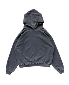 OEM de alta calidad 100% de lana de algodón lavado ácido Sudadera con capucha desgastada Unisex de gran tamaño Zip Up Hoodie2025 - Product Image 2