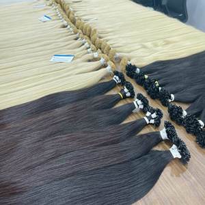 ขายส่งผมหรูหรา 100% ผมดิบธรรมชาติปลายแบนเรมี่ต่อผมมนุษย์เคราตินดึงคู่พร้อมส่ง - Product Image 2