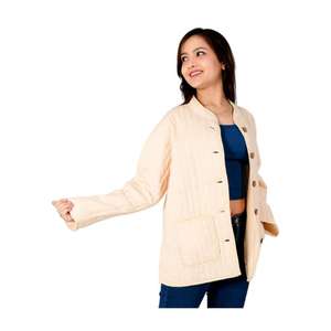 Chaqueta acolchada de algodón bohemio, abrigo de invierno con diseño de puntada Bohemia, ropa de abrigo étnica cálida para mujer - Product Image 3