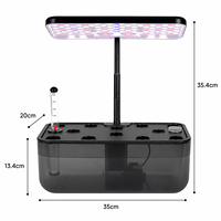 Système de jardinage hydroponique intelligent, jardinière d'intérieur pour herbes aromatiques avec lumière LED de croissance, kit de culture auto-arrosant (5L)