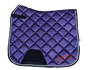 Tapis de selle de dressage et de saut à paillettes violet Tapis de selle de cheval équestre Vêtements de cheval logo personnalisé de qualité supérieure - Product Image 2