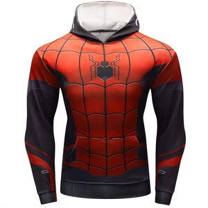 Sudadera con Capucha de Hombre de Alta Calidad en Poliéster/Algodón, Bordada y con Cuentas, Impresa en 3D por Sublimación, con Diseño de Spider-Man - Product Image 1