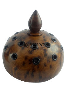 Tradebyd Brûleur Bakhoor en bois fait à la main Porte-encens arabe pour la méditation et la relaxation à la maison - Product Image 5