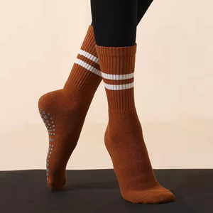 Custom Pilates Grip <b>Socks</b> for <b>Women</b> and Men Workouts Pilates <b>Socks</b> Crew Strips High Quality Cotton Custom Color Pilates <b>Socks</b> - Product Image 4
