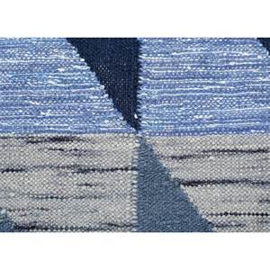 Alfombras de Lana con Diseño Geométrico Azul, Hechas a Mano, Tejido Plano, para Dormitorio/Sala de Estar, Rectangulares, para Pasillo, ADWL-13116, para Adolescentes - Product Image 3