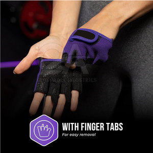 Guantes Deportivos Unisex de Neopreno sin Dedos con Agarre Mejorado, Guantes de Fitness Personalizados Antideslizantes de Neopreno de Medio Dedo - Product Image 2