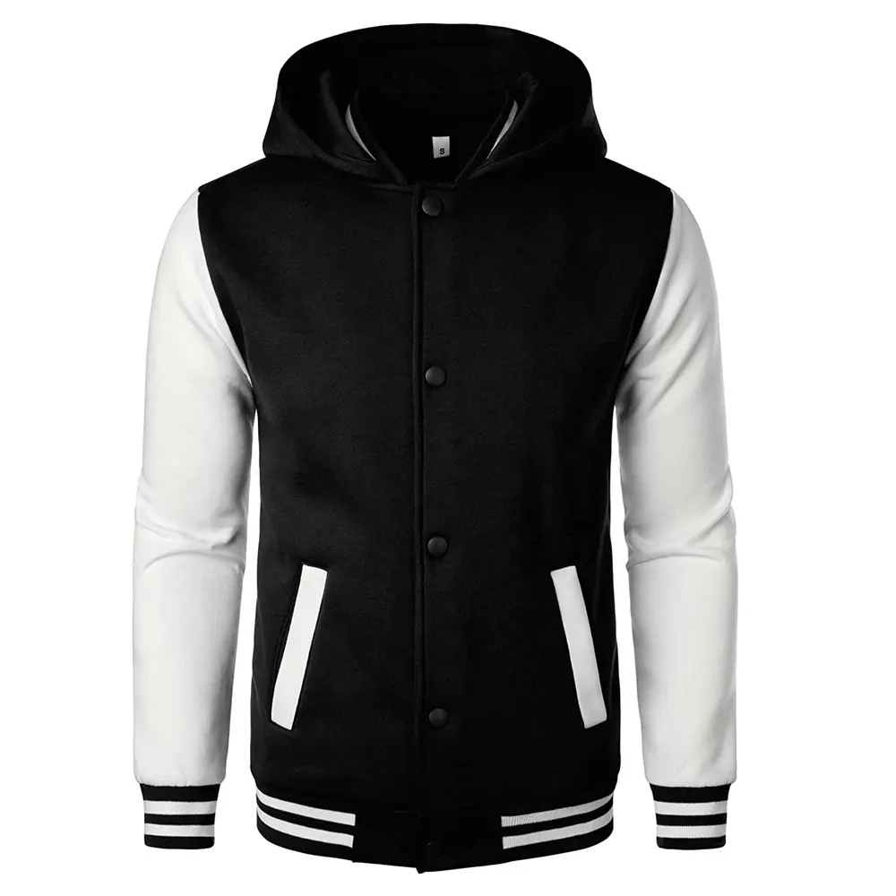 2023 Best Design High Quality Customized Men Casual Sports Varsity Jacket Fashion Hooded Letterman Jackets