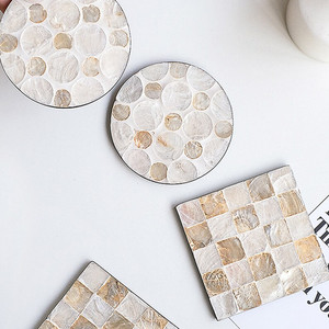 Ensemble de sous-verres en nacre, 5 pièces, sous-verres à thé, sous-verres en nacre pour boissons, dessous de plat pour salle à manger - Product Image 6