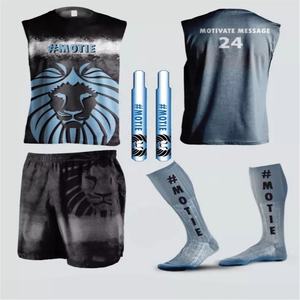 Ropa deportiva de fútbol 7v7 de compresión para hombre de alta calidad, camiseta de fútbol con bandera americana impresa, ropa de fútbol sublimada personalizada 7v7 - Product Image 4