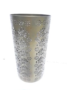 Support votif de Noël à motifs de feuilles en métal moderne Support de pilier de décoration de maison élégante - Product Image 6