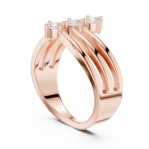 แหวนคริสตัลหรูหรา10K สีทองกลไกสำหรับสาวๆสั่งซื้อจำนวนมาก - Product Image 6