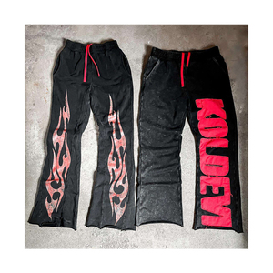 2025 hommes de haute qualité contraste couleur survêtement pantalon coupe-vent pantalons de survêtement Logo Streetwear en gros couleur foncée bloc sport pantalon - Product Image 1