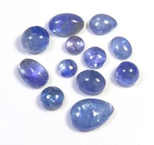 Alta calidad Natural Bio tanzanita 6-13mm suave pulido cabujón 12 Uds 31cts Color Play africano lote al por mayor - Product Image 5
