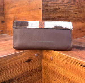 กระเป๋าคลัทช์ใส่โทรศัพท์สำหรับผู้หญิงสไตล์วินเทจหนังวัวสีน้ำตาลสไตล์ตะวันตก - Product Image 5