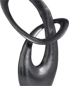 Abstrait Aluminium Métal 9 \ "X 6 \" X 17 \ "Sculpture Décorative Gris Foncé Statue Murale Nordique pour Accent de Maison pour Noël - Product Image 2