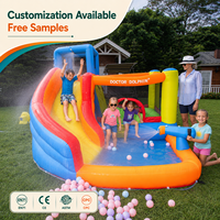 Château gonflable pour enfants, combo d'escalade Oxford, avec petit canon à eau et toboggan aquatique gonflable, directement de l'usine