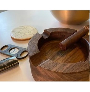 Cenicero rústico de madera Cenicero artesanal Premium para cigarros y uso al aire libre Elegante y ecológico de la India - Product Image 3