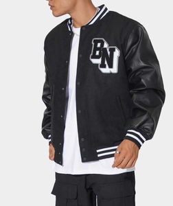 Chaqueta Universitaria de Béisbol de Invierno de Primera Calidad, Chaqueta Varsity con Logotipo Personalizado, Cuello Alto, 100% Algodón, Mangas Largas - Product Image 1