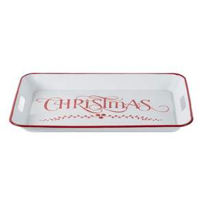 Plateau à biscuits en émail haut plateau à pizza plateaux de service en métal plateaux de vacances et de noël vaisselle plateau décoratif bonnes affaires - Product Image 1