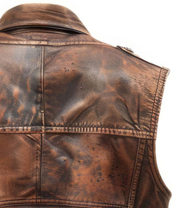 Nuevo Chaleco sin Mangas de Diseño Personalizado para Hombre, de Cuero Genuino y Lona, Informal, Cómodo, Transpirable, de Secado Rápido, para Invierno - Product Image 3