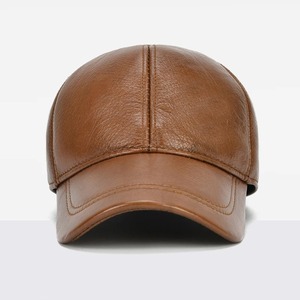 Gorra de béisbol ajustable de cuero de vaca genuino para hombre 2025 para Otoño Invierno deportes al aire libre sombrero hombres gorras de cuero de vaca Real - Product Image 2
