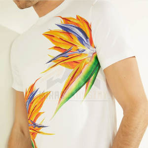 Camisetas de cuello redondo para hombre Diseño personalizado Nuevo estilo Estampado Transpirable Secado rápido Algodón ligero Fibra de bambú Manga corta Ropa de calle Caliente - Product Image 3