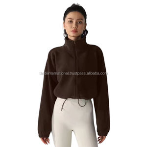 Sweat à capuche à col roulé court pour femmes, sweat-shirt zippé élégant, streetwear d'hiver pour femmes - Product Image 5