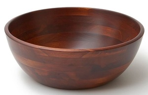 Elegant <b>wooden</b> bowl for salad <b>fruits</b> bread snacks rustic farmhouse kitchen decor natural handmade serving tableware - Product Image 3