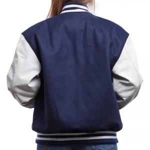 Chaquetas de mujer para invierno, chaqueta universitaria de béisbol personalizada de alta calidad para mujer, chaqueta de béisbol personalizada para hombre, chaqueta universitaria de lana 100% - Product Image 3