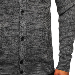 Pull en tricot pour homme à manches longues, confortable, chaud, pour tous les jours, pull en tricot fin pour homme, doux, élégant, décontracté - Product Image 4